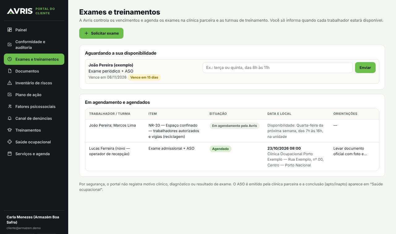 Exames e treinamentos: convocações e disponibilidade